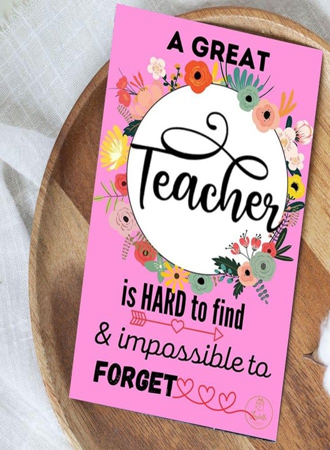 PICKKART The World's Best Teacher Card - Teacher Appreciation Gift (Pink) - Image 1